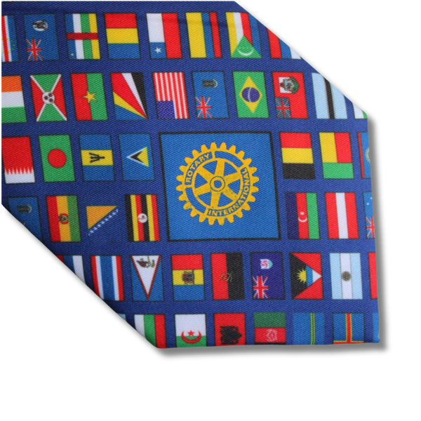 Rotary Global Flag Tie